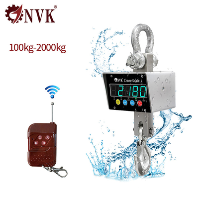 NVK 小型100kg-2T 工業用304ステンレス鋼材 無線装置付き防水吊りクレーンスケール